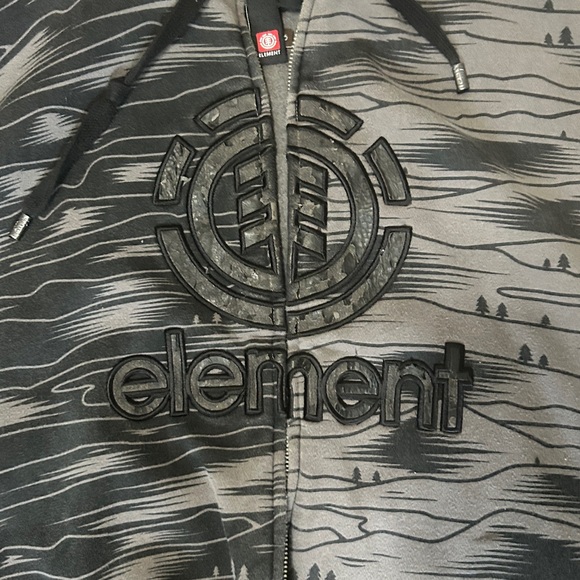 Y2K Year 2000 Element Black and Gray Hoodie. - Picture 2 of 5